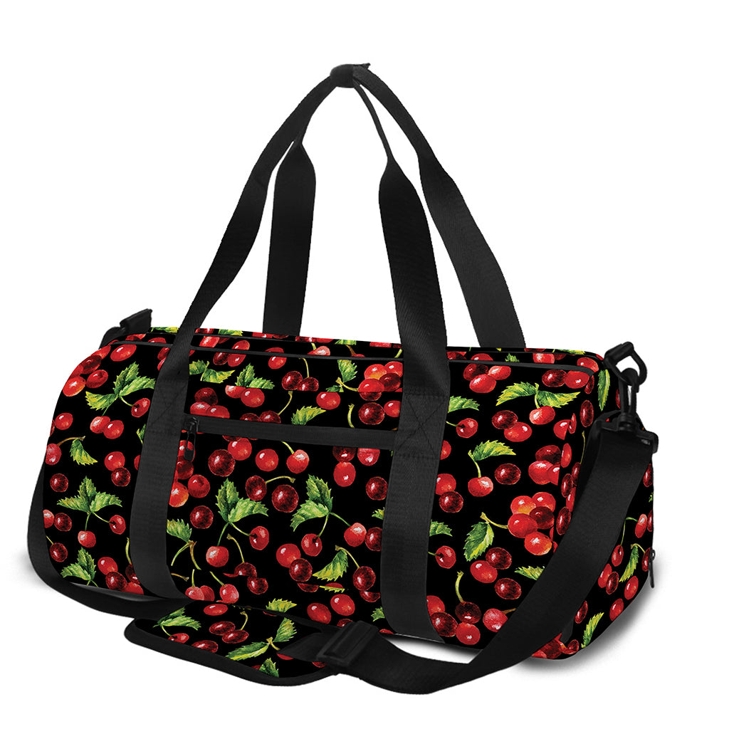 Watercolor Cherry Pattern Print Gym Bag