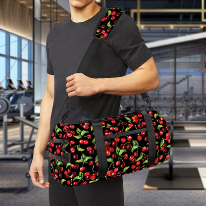 Watercolor Cherry Pattern Print Gym Bag