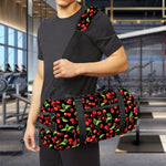 Watercolor Cherry Pattern Print Gym Bag
