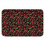 Watercolor Cherry Pattern Print Indoor Door Mat