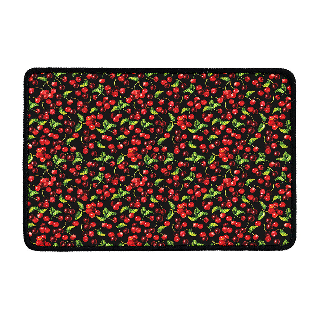 Watercolor Cherry Pattern Print Kitchen Mat