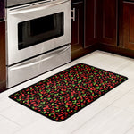 Watercolor Cherry Pattern Print Kitchen Mat