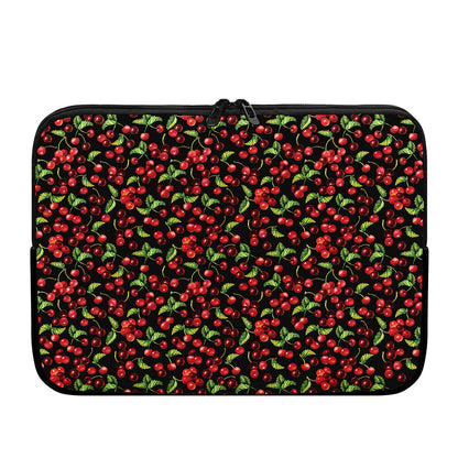 Watercolor Cherry Pattern Print Laptop Sleeve