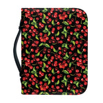 Watercolor Cherry Pattern Print Leather Bible Cover