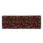Watercolor Cherry Pattern Print Long Kitchen Mat