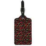 Watercolor Cherry Pattern Print Luggage Tag