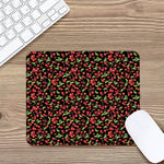 Watercolor Cherry Pattern Print Mouse Pad