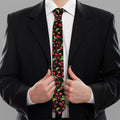 Watercolor Cherry Pattern Print Necktie