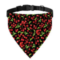 Watercolor Cherry Pattern Print Over The Collar Dog Bandana