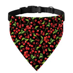 Watercolor Cherry Pattern Print Over The Collar Dog Bandana
