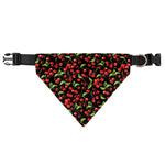 Watercolor Cherry Pattern Print Over The Collar Dog Bandana