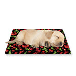 Watercolor Cherry Pattern Print Pet Cooling Mat Cover
