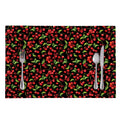 Watercolor Cherry Pattern Print Placemat