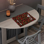 Watercolor Cherry Pattern Print Placemat