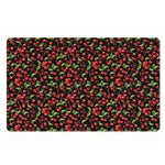 Watercolor Cherry Pattern Print Polyester Doormat