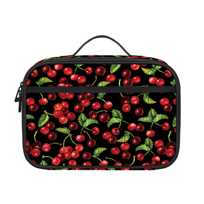 Watercolor Cherry Pattern Print Portable Lunch Bag