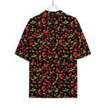 Watercolor Cherry Pattern Print Rayon Hawaiian Shirt