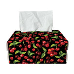 Watercolor Cherry Pattern Print Rectangle Tissue Box Cover