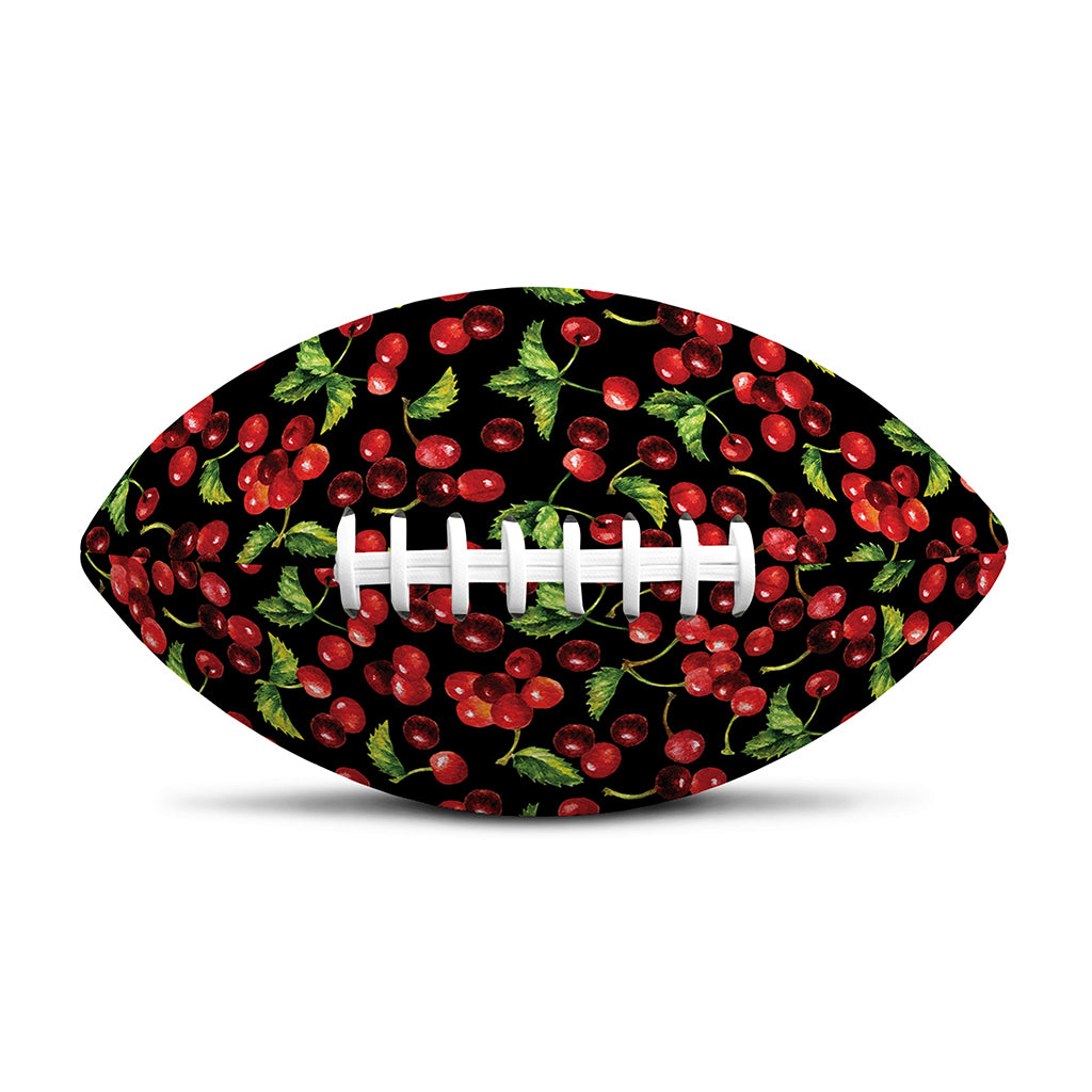 Watercolor Cherry Pattern Print Rugby Ball