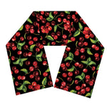 Watercolor Cherry Pattern Print Scarf