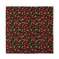 Watercolor Cherry Pattern Print Silk Bandana