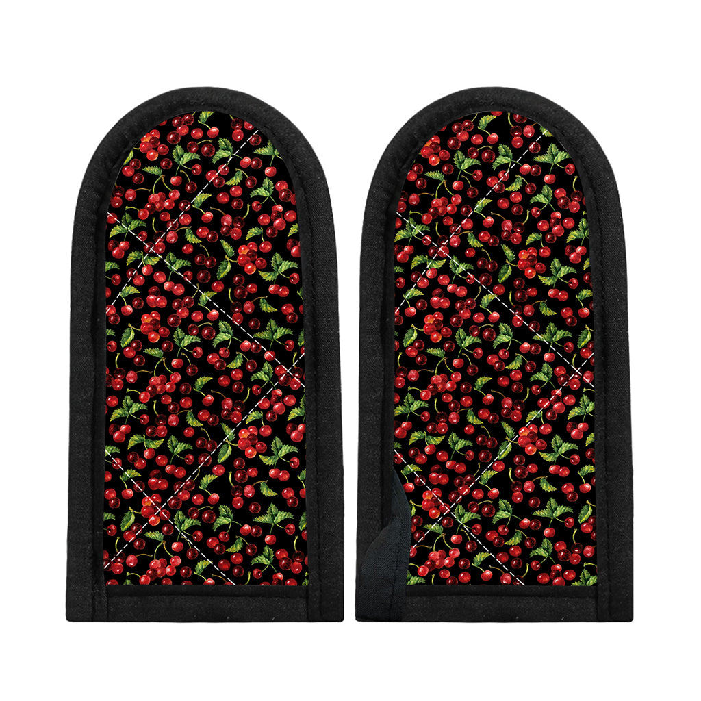Watercolor Cherry Pattern Print Skillet Handle Cover