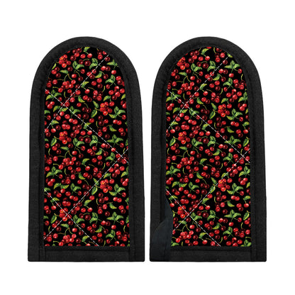 Watercolor Cherry Pattern Print Skillet Handle Cover