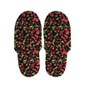 Watercolor Cherry Pattern Print Slippers