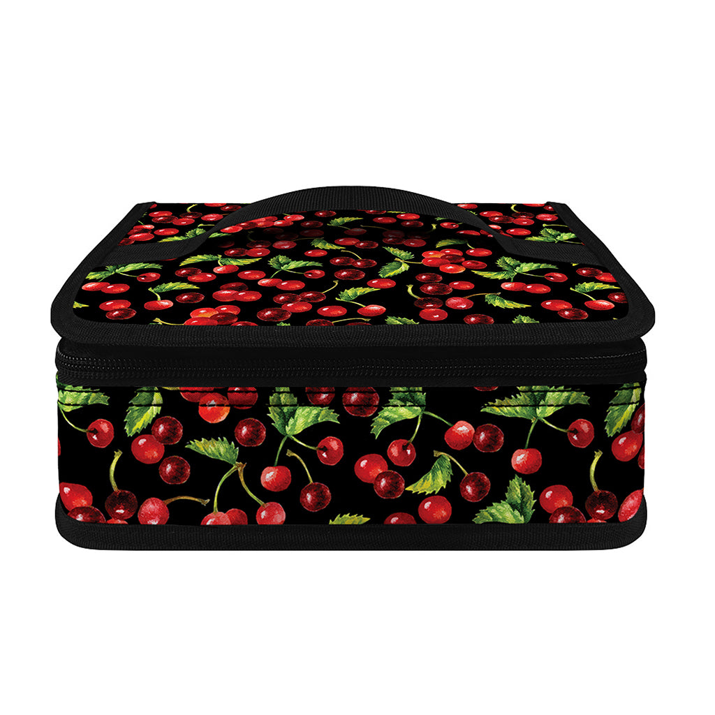 Watercolor Cherry Pattern Print Small Lunch Bag