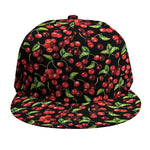 Watercolor Cherry Pattern Print Snapback Cap