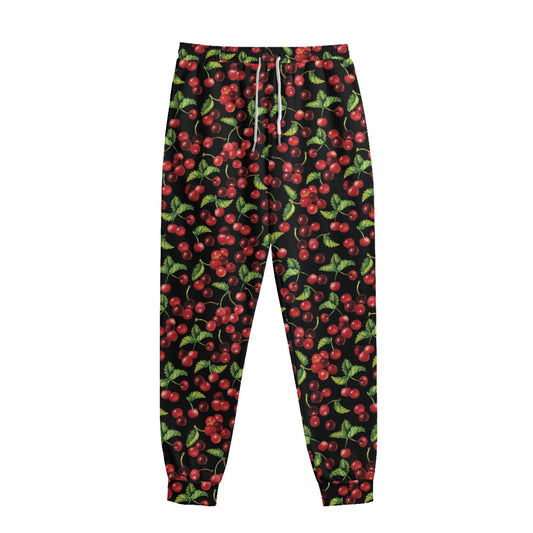 Watercolor Cherry Pattern Print Sweatpants