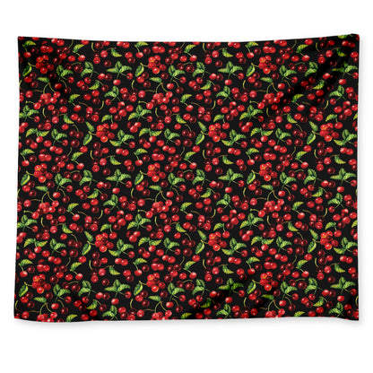 Watercolor Cherry Pattern Print Tapestry