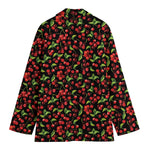 Watercolor Cherry Pattern Print Women's Blazer