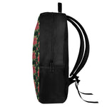 Watercolor Christmas Poinsettia Print 17 Inch Backpack