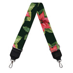 Watercolor Christmas Poinsettia Print Bag Strap