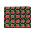 Watercolor Christmas Poinsettia Print Bifold Wallet