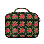Watercolor Christmas Poinsettia Print Briefcase Bible Bag