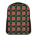 Watercolor Christmas Poinsettia Print Casual Backpack