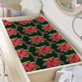 Watercolor Christmas Poinsettia Print Changing Pad Cover