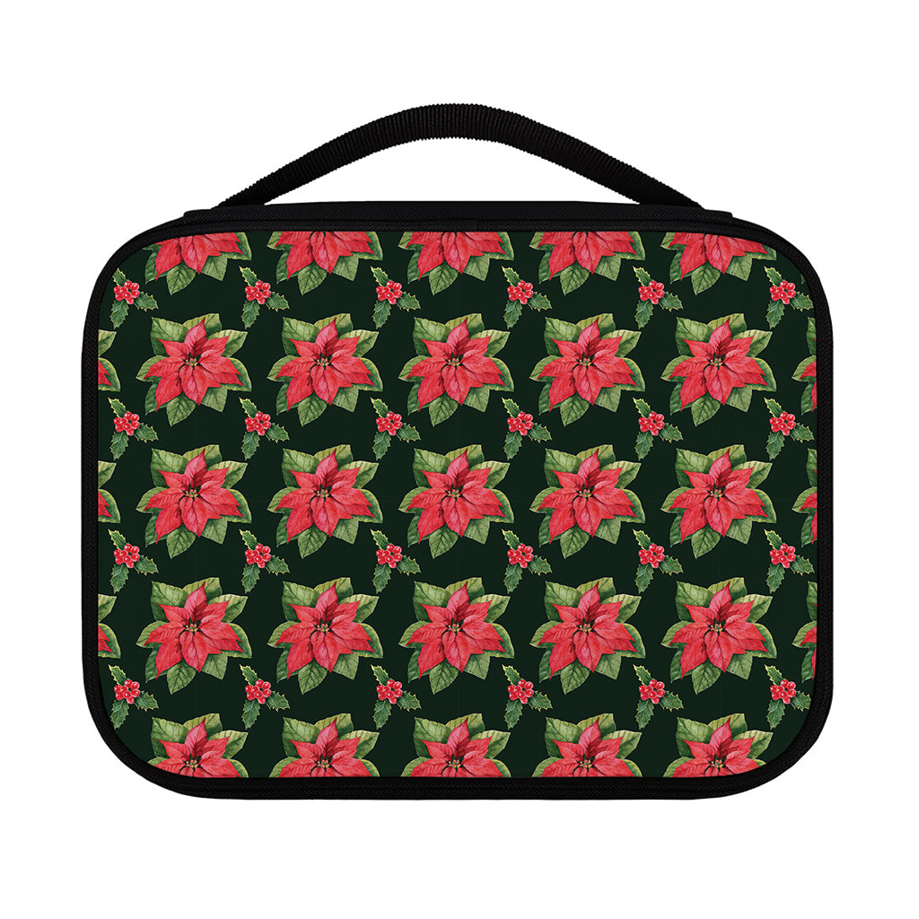 Watercolor Christmas Poinsettia Print Classic Bible Case