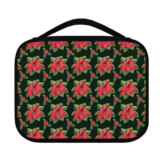 Watercolor Christmas Poinsettia Print Classic Bible Case