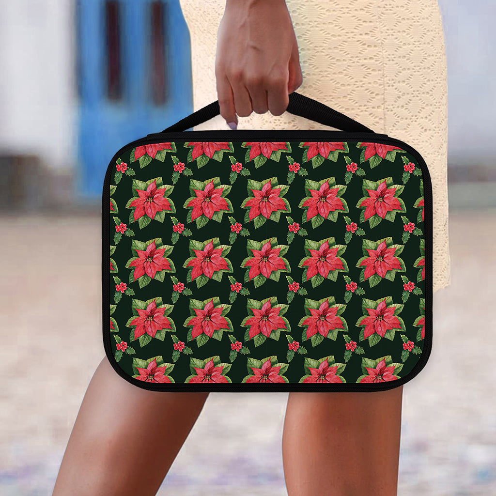 Watercolor Christmas Poinsettia Print Classic Bible Case