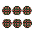Watercolor Christmas Poinsettia Print Coaster Set
