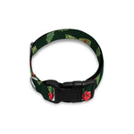 Watercolor Christmas Poinsettia Print Dog Collar