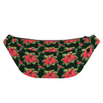 Watercolor Christmas Poinsettia Print Fanny Pack