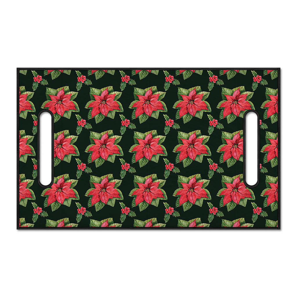 Watercolor Christmas Poinsettia Print Golf Cart Seat Cover