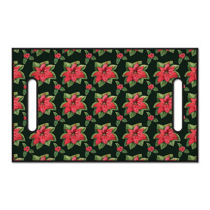 Watercolor Christmas Poinsettia Print Golf Cart Seat Cover