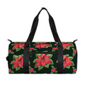 Watercolor Christmas Poinsettia Print Gym Bag