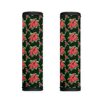Watercolor Christmas Poinsettia Print Handle Covers