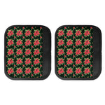 Watercolor Christmas Poinsettia Print Handle Covers